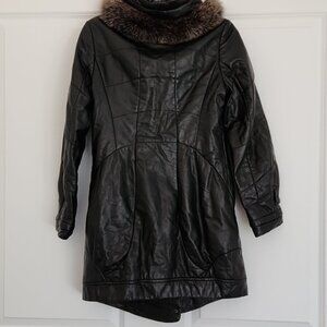 NWT Genuine Fox Fur Leather Light Down Coat